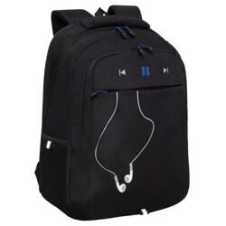 Школьный рюкзак Grizzly RU-432-4/3 черный-синий
