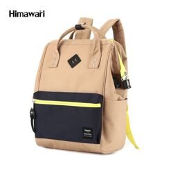 Рюкзак Himawari 9003 14" Camel/Black, бежевый с коричневым